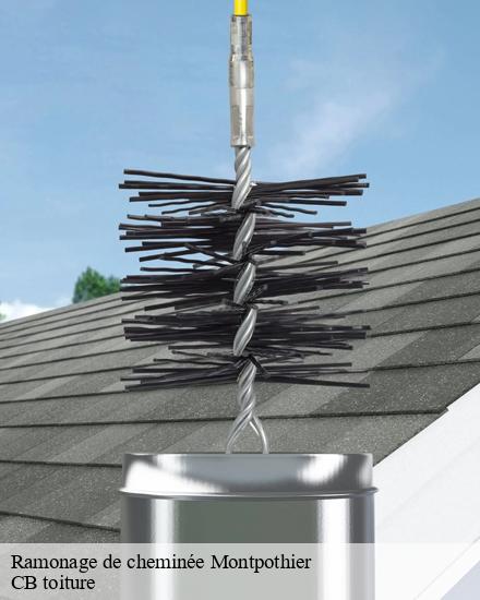 Ramonage de cheminée  montpothier-10400 CB toiture