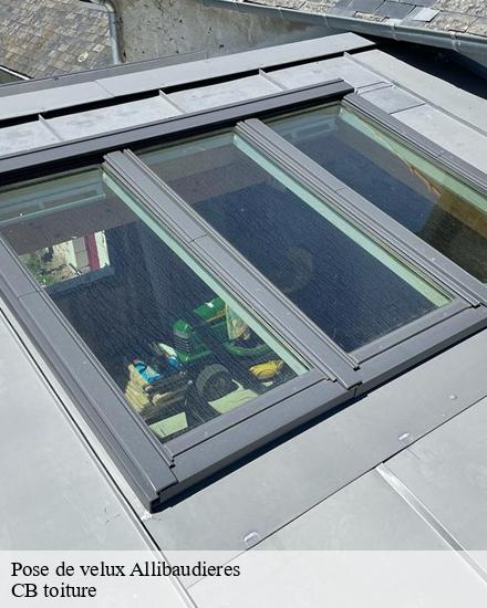 Pose de velux  allibaudieres-10700 CB toiture